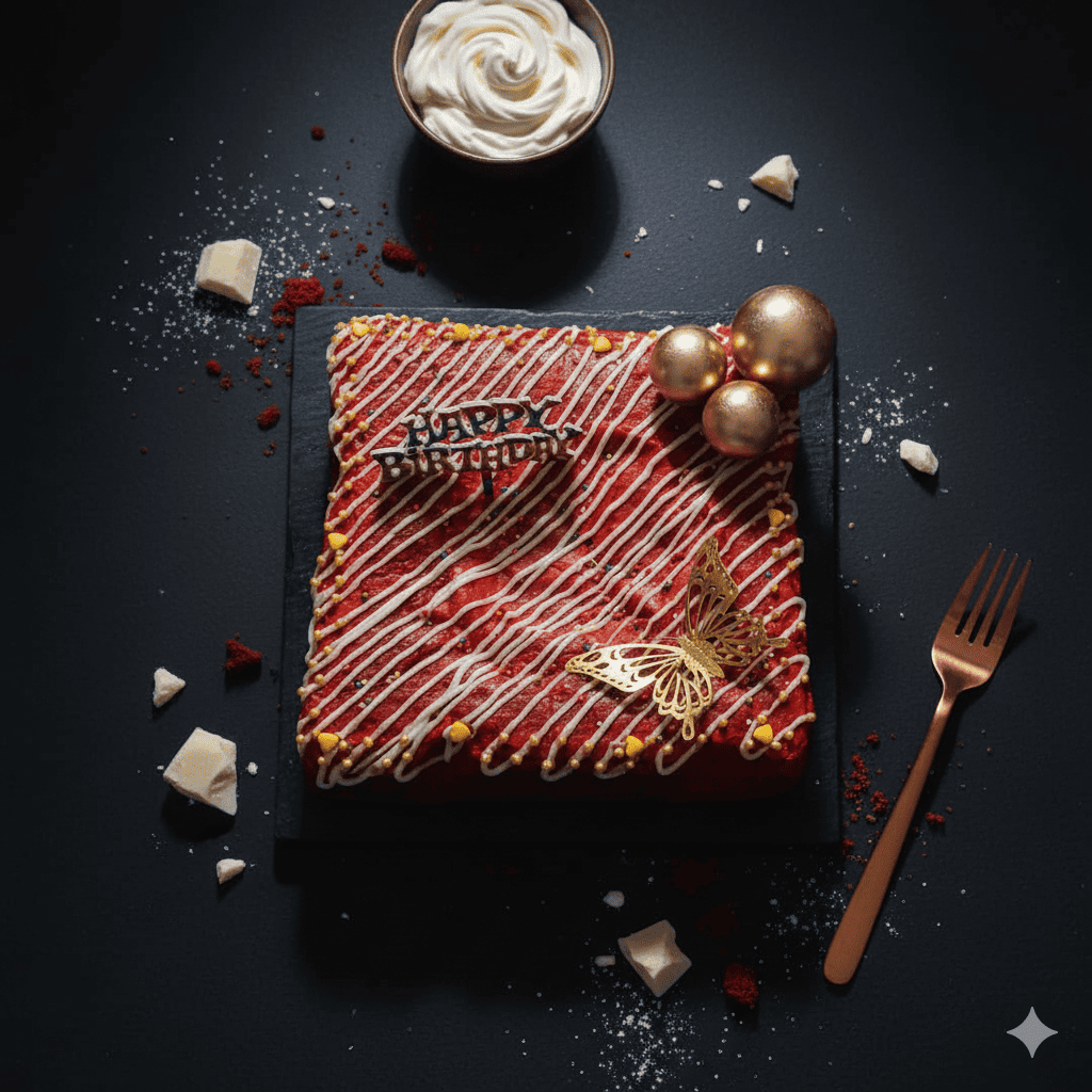 Red Velvet Brownie Cake